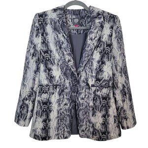 Vince Camuto Single Breasted Blazer Jacket Sz 2 Notched Collar Snake Print NWT